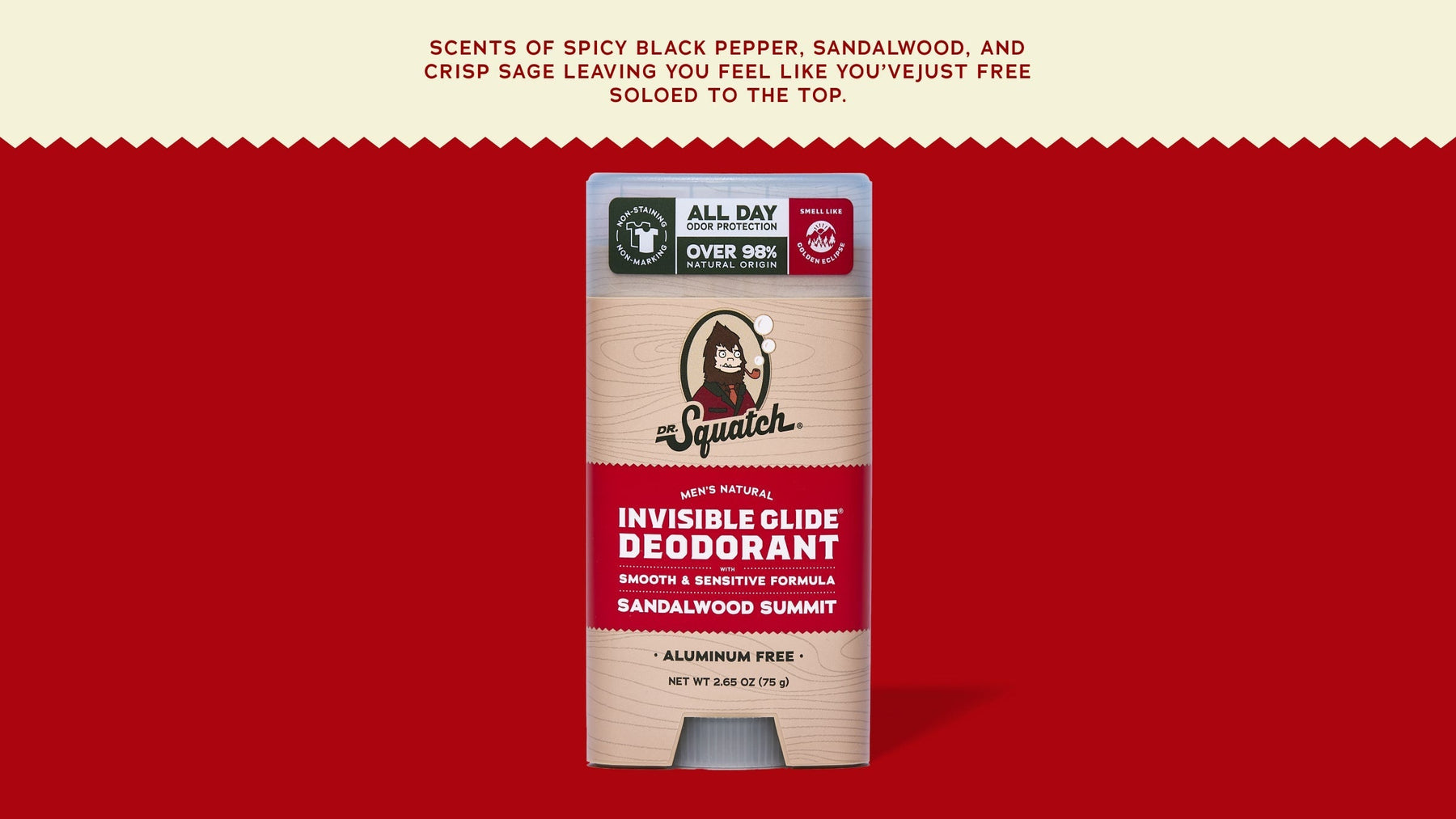 Sandalwood Summit Invisible Glide Deodorant - Travel Routine