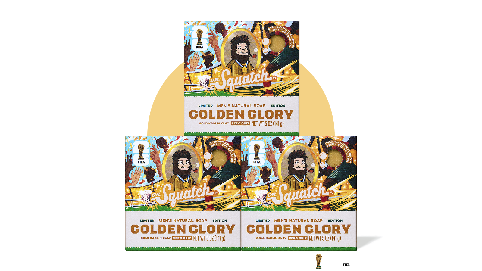 FIFA Golden Glory 3-Pack Bar Soap Bundle - Bright Travel Pack